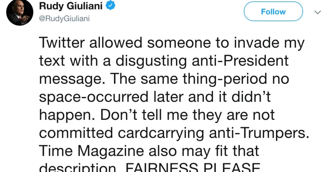 Rudy Giuliani Twitter
