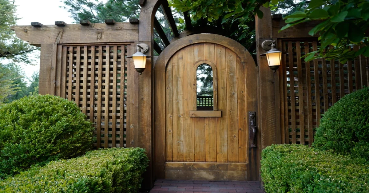 wooden garden gates